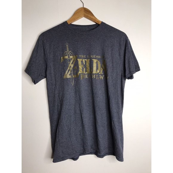 Zelda Breath Of The Wild 2017 Men's Blue Large T-Shirt - Picture 1 of 4